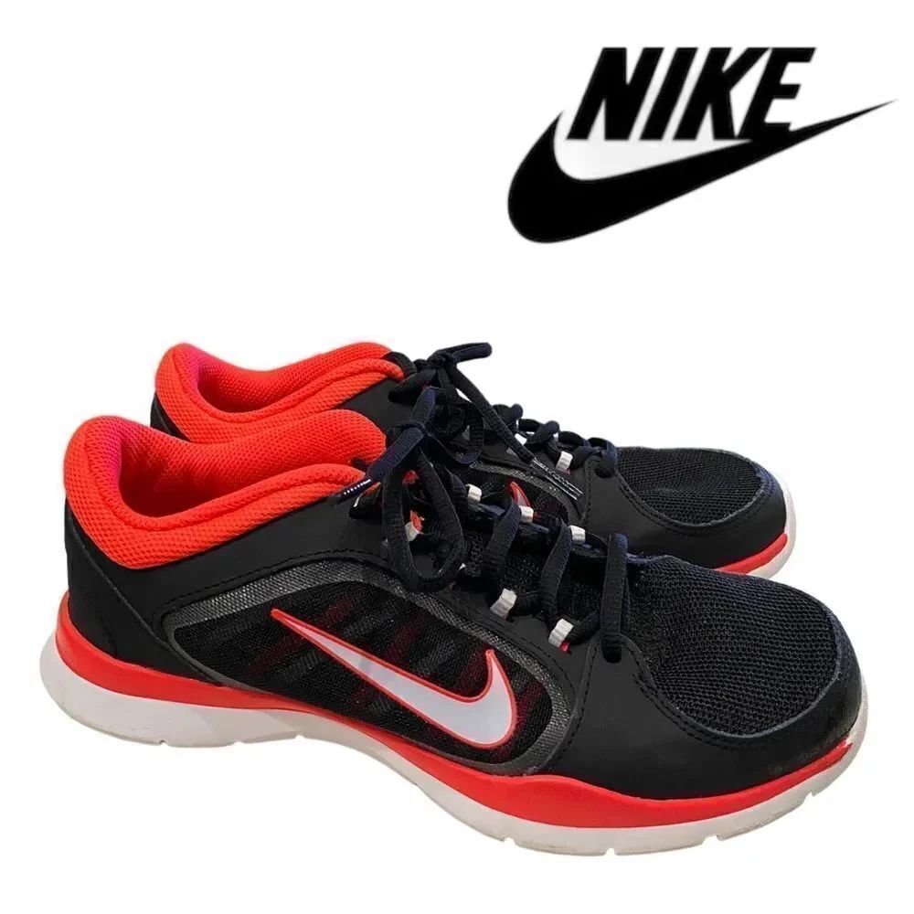 Nike Women's Flex Trainer 4 Black Laser Crimson Sneakers 6.5